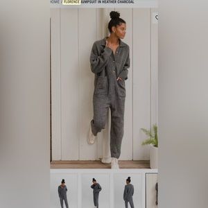Smash + Tess Florence Jumpsuit Heather Charcoal XS/S New with Tags